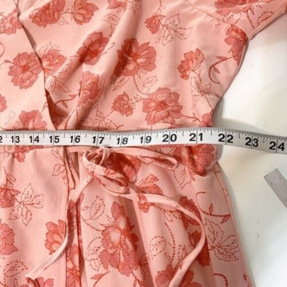 Torrid Sienna Garden Georgette Wrap Dress Floral Flutter Sleeve 22 - Picture 13 of 15